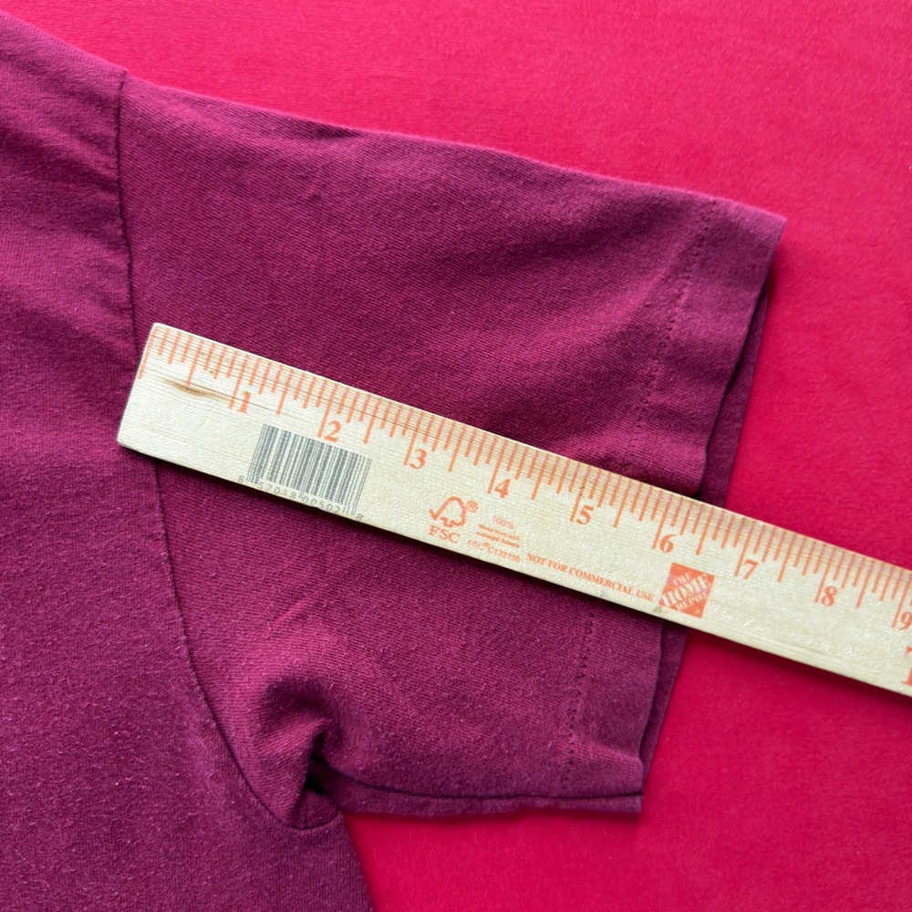 Vintage Hanes Washington Redskins T-Shirt Mens Large Burgundy Single Stitch USA - Picture 5 of 9